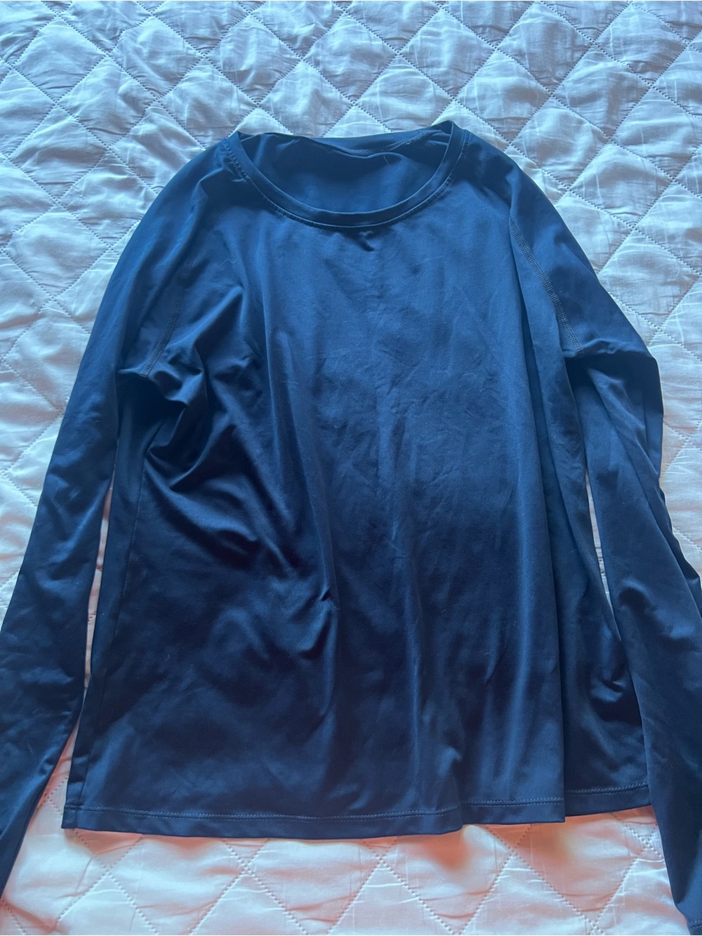 Classic Long Sleeve Athletic Top - Navy Blue